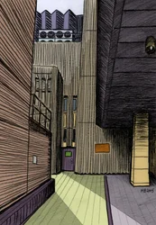 Hopton Street, SE1, 2015 (lápiz, digital)