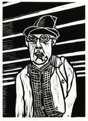 Southwark Man, 2013 (linograbado)