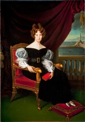 Retrato de María (Maria) Brignole-Sale (Brignole Sale) De Ferrari, duquesa de Galliera (1811-1888) Pintura de Matteo Antonio Picasso (1794-1879) Genes, Musei di strada nuova