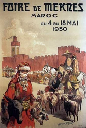 cartel de la feria de Meknes, Marruecos