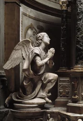 Ángel en adoración. Escultura de mármol por Matteo Civitali (1436-1501)