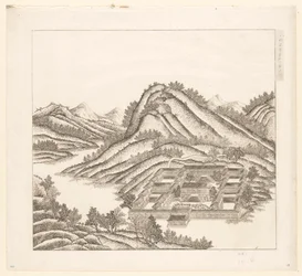 Vista de parte del Palacio Imperial de Verano en Chengde (Jehol) en China