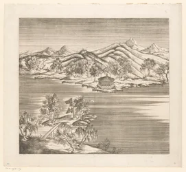 Vista de parte del Palacio Imperial de Verano en Chengde (Jehol) en China