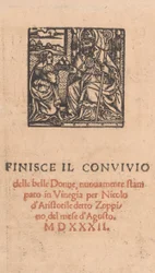 Convivio delle Belle Donne, página 22 verso, agosto de 1532