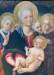 Virgen con el Niño y ángeles