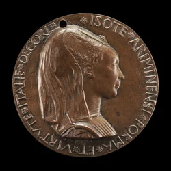 Isotta degli Atti, 1432-1474, amante 1446, luego esposa después de 1453, de Sigismondo Malatesta [anverso]