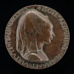 Isotta degli Atti, 1432-1433-1474, amante 1446, luego esposa después de 1453, de Sigismondo Malatesta [anverso]