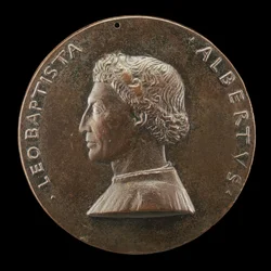 Leone Battista Alberti, 1404-1472, arquitecto y escritor sobre arte y ciencia [anverso], 1446-1450