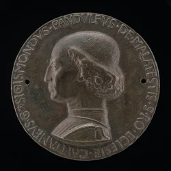 Sigismondo Pandolfo Malatesta, 1417-1468, Señor de Rímini y Fano [anverso], 1446
