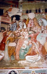 Masacre de los inocentes, fresco en la iglesia de Santi Agostino, Siena