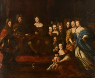 Retrato de familia del Landgrave Federico II de Hesse-Homburg