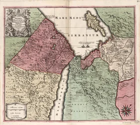 Deserta Aegypti, Thebaidis, Arabiae, Syriae etc. ubi accurata notata sunt loca inhabitata per Sanctos Patres Anachoretas LOC 2009580105
