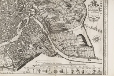 Mapa de Roma. Parte inferior derecha