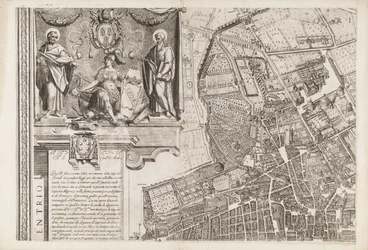 Mapa de Roma. Parte Superior Izquierda