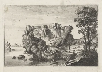 Paisaje antropomórfico en forma de cabeza de hombre