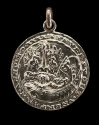 Escudo, coraza, casco y cresta [reverso]