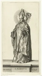 San Alberto S. Albertus (título sobre el objeto) Santos (título de la serie)