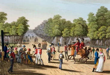 Campamento del ejército británico en el Bosque de Boulogne, París