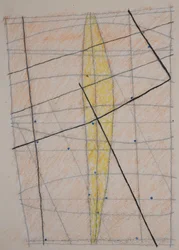 gráfico de palos 3, 2014 (lápiz acuarelable)
