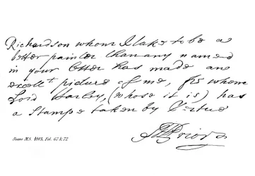 Parte de una carta de Matthew Prior el poeta