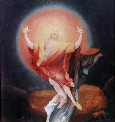 Retablo de Issenheim (o Isenheim): (detalle) "La Resurrección". Paneles de Mathis Neithardt Gothardt, conocido como Matthias Grunewald (1480-1528) 1512-1516 Colmar, Museo Unterlinden