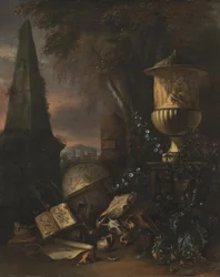Vanitas. Bodegón en un paisaje