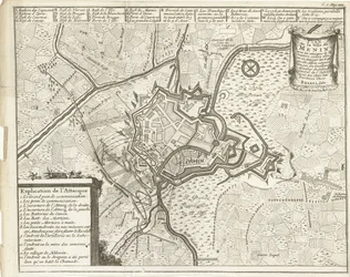 Asedio de Menin, 1706 Plan de la Ville de Menin (...) (título sobre objeto)