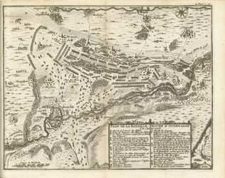 Batalla de Oudenaarden, 1708 Plan de la Bataille, proche d