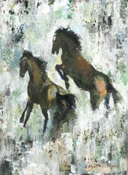 Caballos salvajes al galope