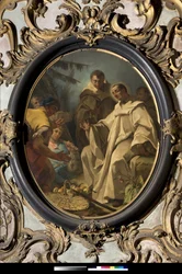 Bernardo Tolomei (1272-1348) bendiciendo las ofrendas (pintura)