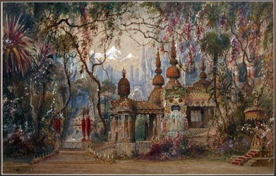 Diseño de escenario para la ópera Ruslán y Liudmila de M. Glinka