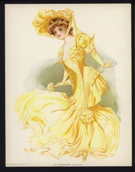 New York Show Girl: Hippodrome (litografía en color)