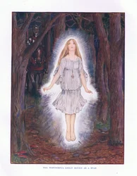 El niño maravilloso se movió como una estrella, ilustración de Los Cuentos de Hadas de Lady Ann, 1914