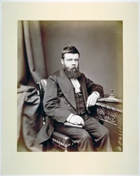TC Fendick, Maestro de la Venerable Compañía de Vidrieros con su insignia de Maestro, c1865