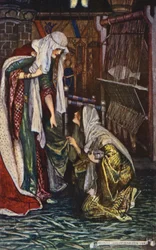 Ilustración para Ivanhoe de Sir Walter Scott (litografía en color)