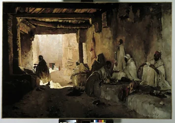 Los carniceros del oasis de Chelma, Biskra, Argelia