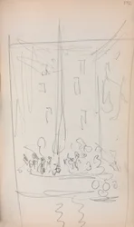 Cuaderno de Bocetos Italiano: Barco con Figuras página 172, 1898-1899