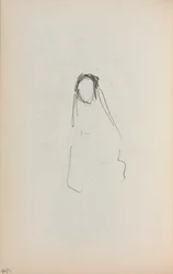 Cuaderno de bocetos italiano: Figura página 124, 1898-1899