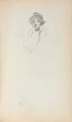 Cuaderno de Bocetos Italiano: Cabeza de una Mujer página 215, 1898-1899