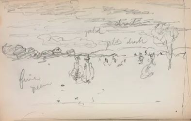 Cuaderno de bocetos italiano: Página de paisaje 57, 1898-1899