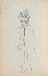 Cuaderno de bocetos italiano: Mujer de pie, página 126
