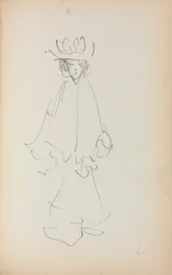 Cuaderno de Bocetos Italiano: Mujer de Pie página 147, 1898-1899