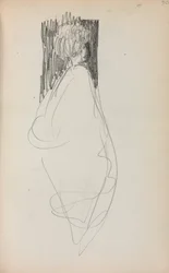 Cuaderno de bocetos italiano: Mujer de pie, página 50