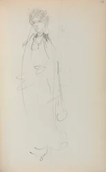Cuaderno de Bocetos Italiano: Mujer de Pie, página 72