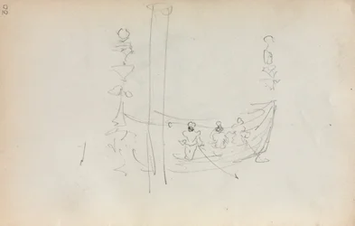 Cuaderno de bocetos italiano: Página del barco veneciano 30, 1898-1899