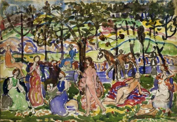 Escena de parque, ca. 1915-1918