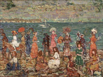 Seashore, c.1913 (óleo sobre lienzo)