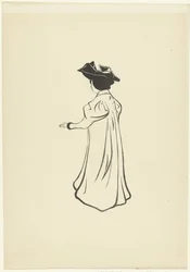Mujer de pie con sombrero y brazo extendido
Étude pour un portrait (título original)
L