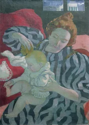 Una madre lavando a su hijo, 1895