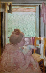 Maternidad en la ventana